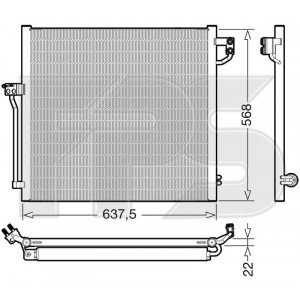 Кондесатор кондиционера AS08110275 на MERCEDES 166 (GL-CLASS) SUV 2012-2016