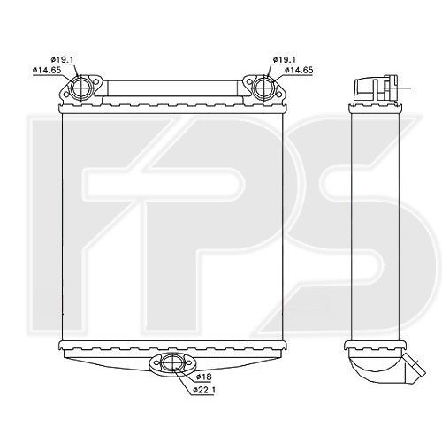Радіатор печі AS08118703 на MERCEDES 124 1984-1996