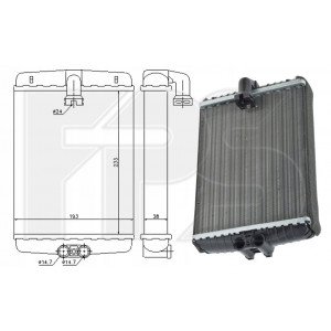 Радиатор печки AS07350500 на MERCEDES 208 (C208-CLK) 1997-2003