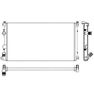 Радіатор охолодження AS00048454 на NISSAN INTERSTAR 2003-2010