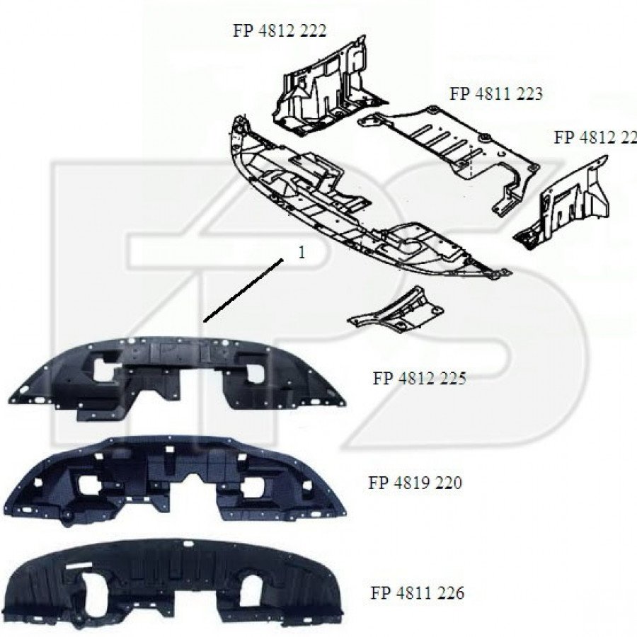 Ремчасть пластиковая AS08111638 на MITSUBISHI OUTLANDER SPORT 2016-2019