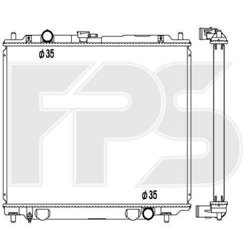 Радіатор охолодження AS07350834 на MITSUBISHI PAJERO II (V20) 1991-1999