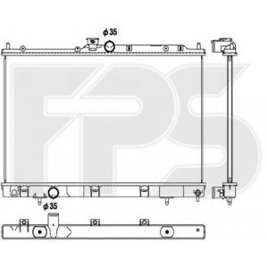 Радиатор охлаждения AS07350836 на MITSUBISHI OUTLANDER I 2003-2009