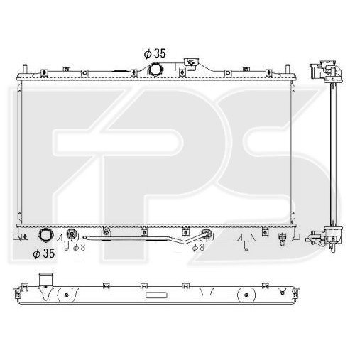 Радиатор охлаждения AS07350845 на MITSUBISHI GALANT (DJ) 2004-2008