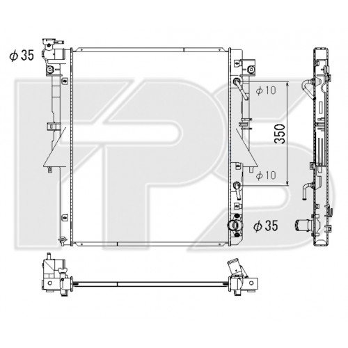 Радіатор охолодження AS07350855 на MITSUBISHI L200 2015-2018