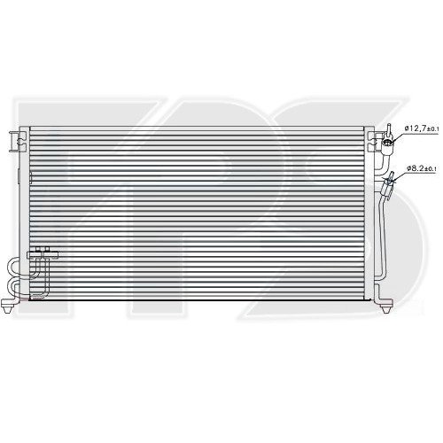 Кондесатор кондиционера AS07350862 на MITSUBISHI LANCER VIII 1998-2003