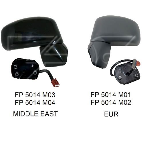 Зеркало (в сборе) AS07351390 на NISSAN TIIDA MIDDLE EAST 2005-2012