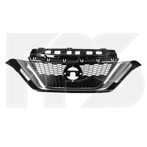 Решетка радиатора пластиковая AS08116868 на NISSAN VERSA NOTE 2017-2019