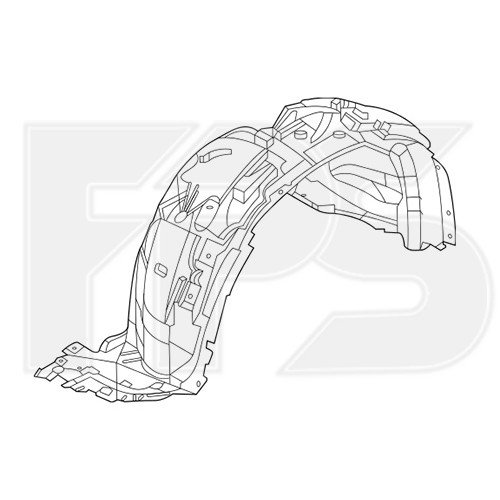 Підкрилок пластиковий AS08118738 на NISSAN X-TRAIL (T33) 2020-