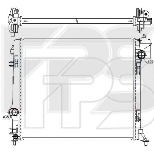 Радиатор охлаждения AS07351234 на RENAULT KADJAR 2016-2022
