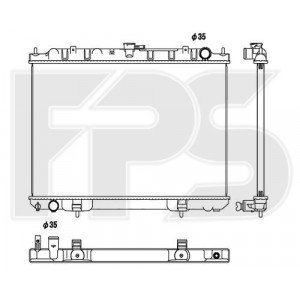 Радіатор охолодження AS07351256 на NISSAN X-TRAIL (T30) 2001-2007