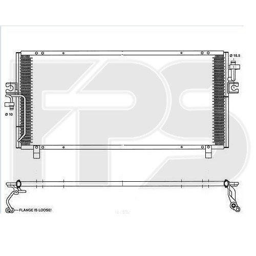 Кондесатор кондиціонера AS07351281 на NISSAN PRIMERA (P11/W11) 1999-2002