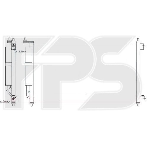 Кондесатор кондиционера AS07351283 на NISSAN MICRA (K12) 2003-2010
