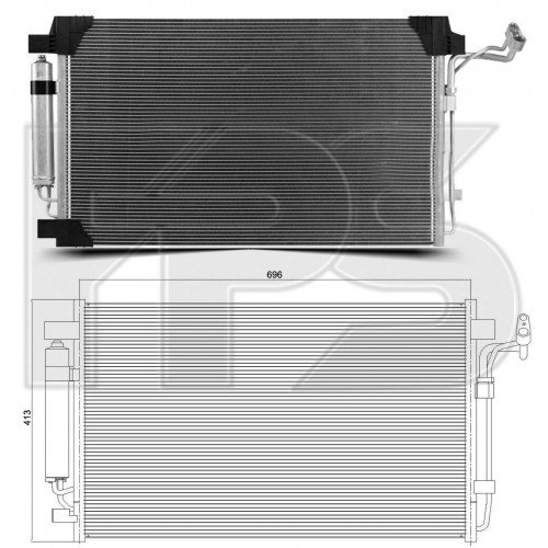 Кондесатор кондиционера AS07351285 на NISSAN ALTIMA 2013-2016