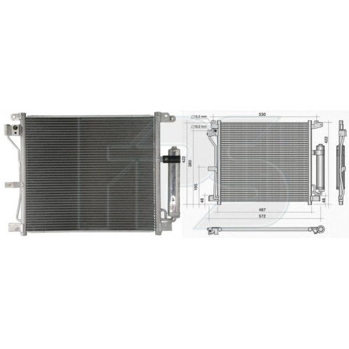 Кондесатор кондиционера AS07351292 на NISSAN JUKE 2010-2015