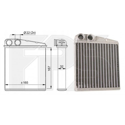 Радіатор печі AS07351300 на RENAULT SYMBOL I / CLIO II 2006-2008