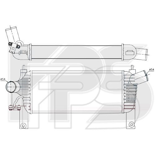 Радіатор наддуву AS07351306 на NISSAN NAVARA 2005-2013