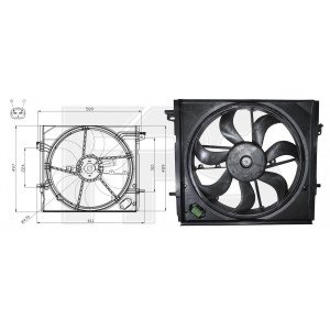 Вентилятор радіатора (у зборі) AS08115643 на RENAULT KADJAR 2016-2022