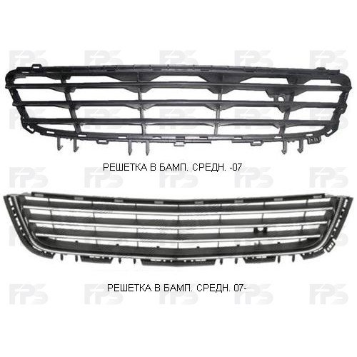 Решітка пластикові AS07352312 на OPEL ASTRA H 2003-2014