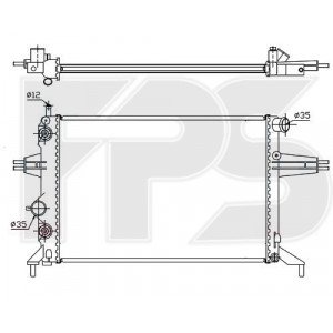 Радіатор охолодження AS07352157 на OPEL ZAFIRA 1999-2005