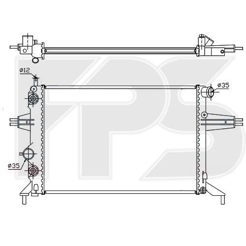 Радиатор охлаждения AS07352157 на OPEL ZAFIRA 1999-2005