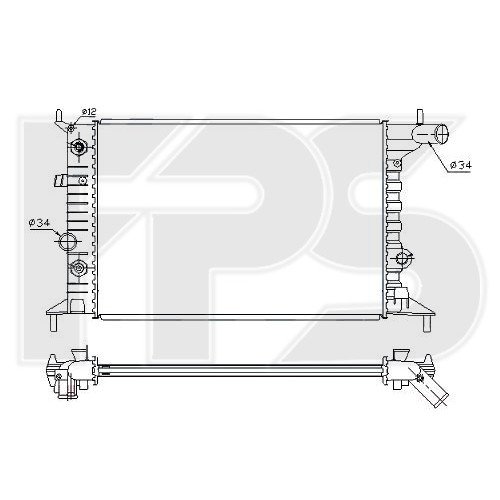 Радіатор охолодження AS07352168 на OPEL VECTRA B 1999-2002