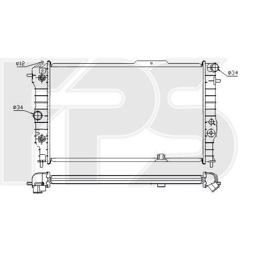 Радиатор охлаждения AS07352169 на OPEL VECTRA A 1988-1995