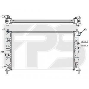Радіатор охолодження AS07352170 на OPEL VECTRA B 1999-2002