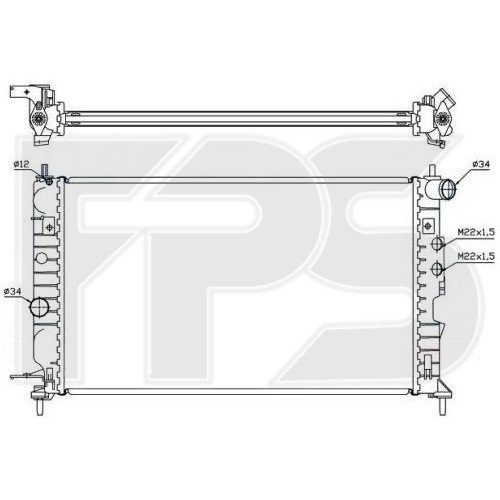 Радіатор охолодження AS07352170 на OPEL VECTRA B 1995-1999