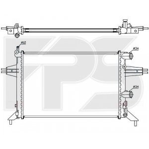 Радиатор охлаждения AS07352179 на OPEL ASTRA G 1998-2009