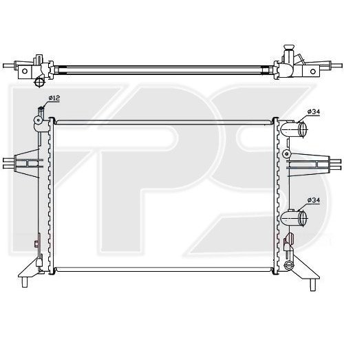 Радиатор охлаждения AS07352179 на OPEL ASTRA G 1998-2009