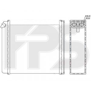 Радіатор печі AS08117133 на OPEL VECTRA A 1988-1995