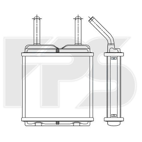 Радиатор печки AS08114243 на OPEL KADETT E 1985-1991