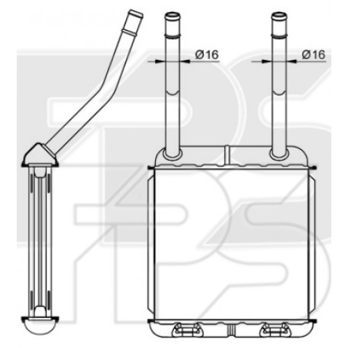 Радиатор печки AS08117134 на OPEL VECTRA A 1988-1995