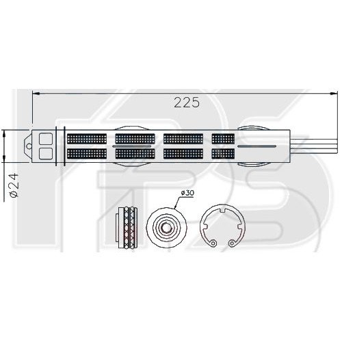 Осушувач кондиціонера AS07352246 на CITROEN NEMO 2008-2017