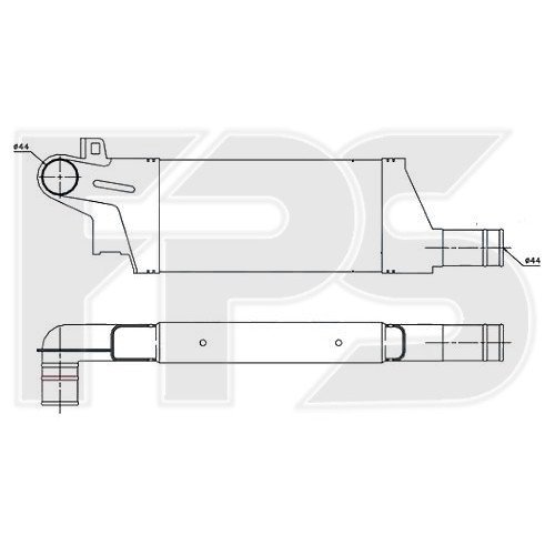 Радіатор наддуву AS07352250 на OPEL CORSA C 2004-2007
