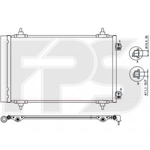 Кондесатор кондиціонера AS07352544 на FIAT SCUDO 2007-2015