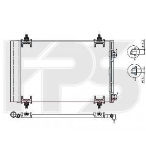 Кондесатор кондиционера AS07352550 на PEUGEOT 3008 2009-2013