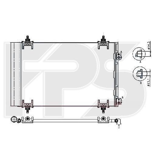 Кондесатор кондиционера AS07352550 на CITROEN BERLINGO 2008-2012