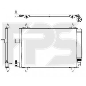 Кондесатор кондиционера AS07352551 на PEUGEOT 407 2004-2010
