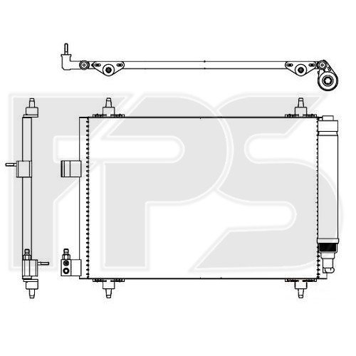 Кондесатор кондиционера AS07352551 на PEUGEOT 407 2004-2010