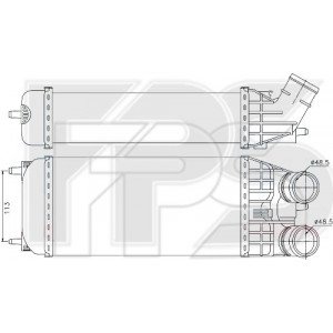 Радіатор наддуву AS08120687 на CITROEN C3 PICASSO 2009-2017
