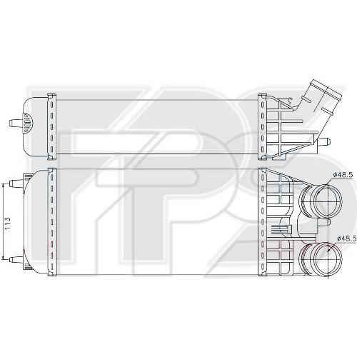 Радіатор наддуву AS08120687 на CITROEN C3 PICASSO 2009-2017