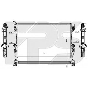 Радиатор охлаждения AS08119854 на PORSCHE PANAMERA 2009-2016