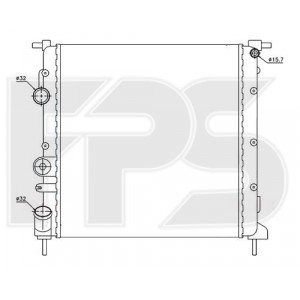 Радиатор охлаждения AS07352848 на RENAULT SYMBOL I (LB0/1/2) 1998-2008