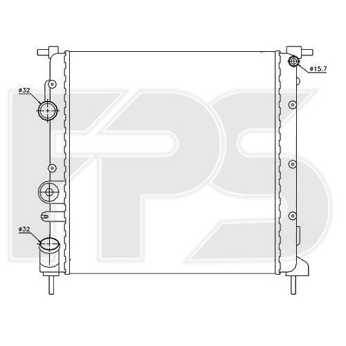 Радиатор охлаждения AS07352848 на RENAULT SYMBOL I (LB0/1/2) 1998-2008