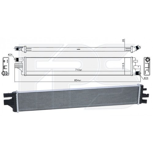 Радиатор охлаждения AS08115845 на OPEL MOVANO 2010-2019