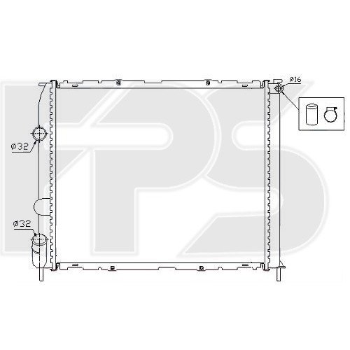 Радиатор охлаждения AS07352877 на RENAULT KANGOO 1997-2003