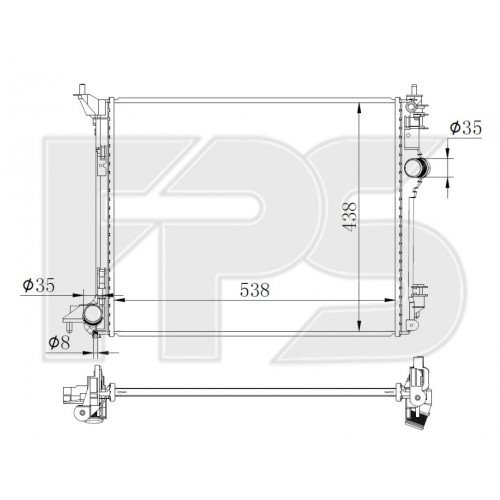 Радіатор охолодження AS07352896 на RENAULT MEGANE (IV) 2016-2022