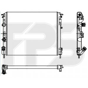 Радиатор охлаждения AS07352902 на RENAULT SYMBOL I (LB0/1/2) 1998-2008